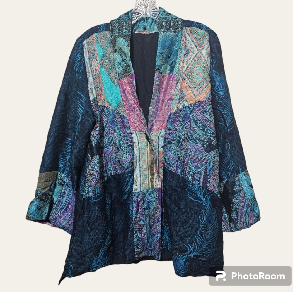 Soft Surroundings Oversized Patchwork Floral Prin… - image 1